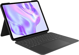 Logitech Combo Touch iPad Pro 13 Inch M4 & M5 Keyboard - Midnight Black | Detachable, kickstand, comfortable typing, multi-use mode, 2024 & 2025
