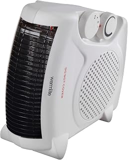 Warmlite Thermo Fan Heater with 2 Heat Settings and Overheat Protection, 2000W, White, WL44001