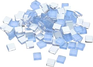 Generic Mosaic Tiles, Micro Glass Tiny Mini Mosaic Tile DIY Hobbies Handmade Crystal Free Stone Craft Material Creativity (Ocean Blue Pack of 110)