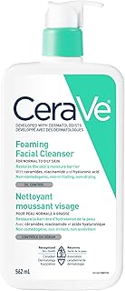 CeraVe Foaming Face Wash with Niacinamide & Hyaluronic Acid, 562mL | Removes Excess Oil & Dirt with Hyaluronic Acid, Niacinamide & Ceramides, Fragrance-Free, Recommended by Dermatologists