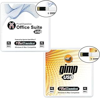 Office Suite 2026 + GIMP Photo Editing Software on USB | MS Office Alternative Compatible with Word, Excel & PowerPoint + Photoshop Files | One Time Purchase & Lifetime License | Windows 11, 10 & Mac