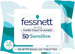 fess'nett - Papier Toilette Humide - Jetable WC - Sensitive - 50 Feuilles