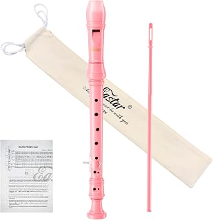Eastar German C Soprano Recorder for Kids Beginners Kit, Pink, ERS-21GP
