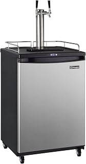 Kegco Z163S-2TT Dual Tap Stainless Kegerator with All Stainless Contact
