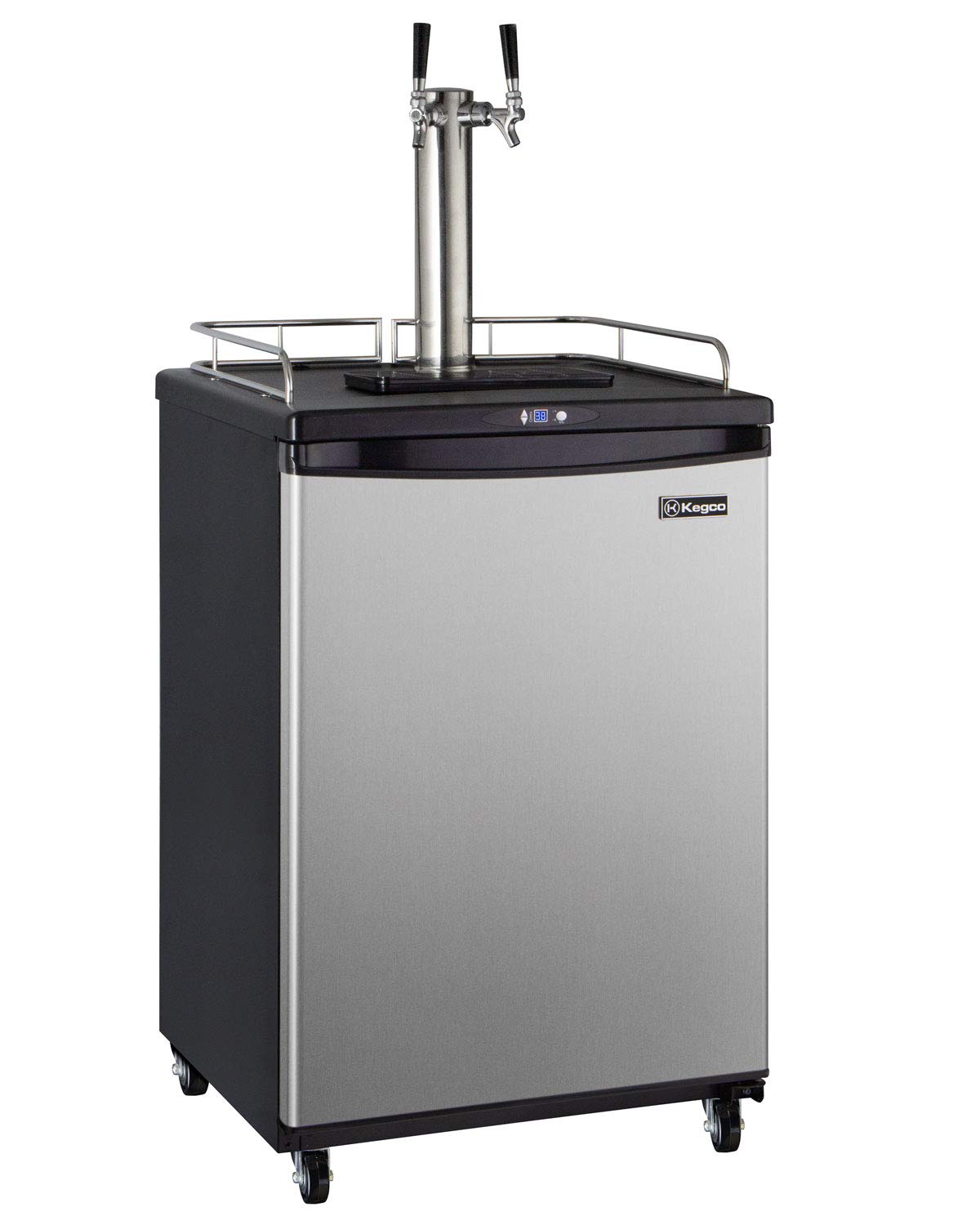 Kegco Z163S-2TT Dual Tap Stainless Kegerator with All Stainless Contact