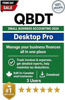Quick - Books Desktop Pro Plus 2024 | 3 Users | CANADA Version | NO DVD | LIFETIME License | Amazon Message Delivery (Within 2hrs) | PC Only Not for Mac