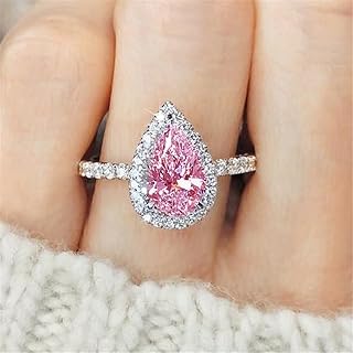 Luxury Water Drop Design Rings Jewelry Wedding Accessories