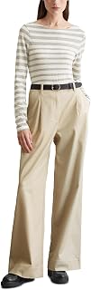 Marc OPolo Women's Organic Cotton Long Sleeve T-Shirt with Stripes
