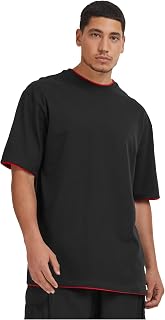 Urban Classics Herren Contrast Tall Tee – Oversize T-Shirt mit Kontrastnähten, Loose Fit Baumwolle, Streetwear Basic für Alltag & Freizeit