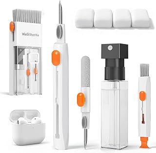 20-in-1 AirPod Cleaning Kit Pro 4 3 2 1 Cleaner Tool for Earbud Phone | Multifunction Deep Cleaning Headphones Keyboard Screen with Soft Brush, Metal Tip, Flocking Sponge, 15ml Spray