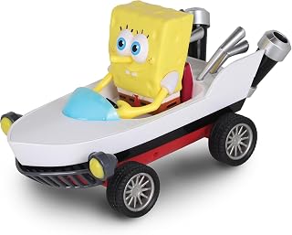 NKOK Spongebob® Pull Back Car Toy | Boatmobile Kart Racing Vehicle | Officially Licensed SpongeBob® Toy from Nickelodeon Kart Racers 3, with Pull-Back Action, No Batteries Required, Grippy Tires