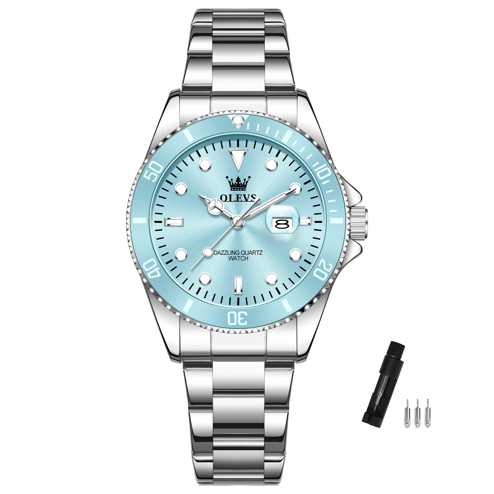 OLEVS Women's Watch Stainless Steel Band Quartz Ladies Watch