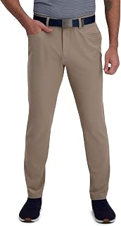 Haggar - Active Series Slim Fit Flat Front 5-Pocket Tech Pant, Men's Casual Trousers