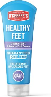 O’Keeffe’s Healthy Feet Overnight 80ml – Intensive Moisturising Foot Cream for Dry, Cracked Heels | Cracked Heel Repair Cream