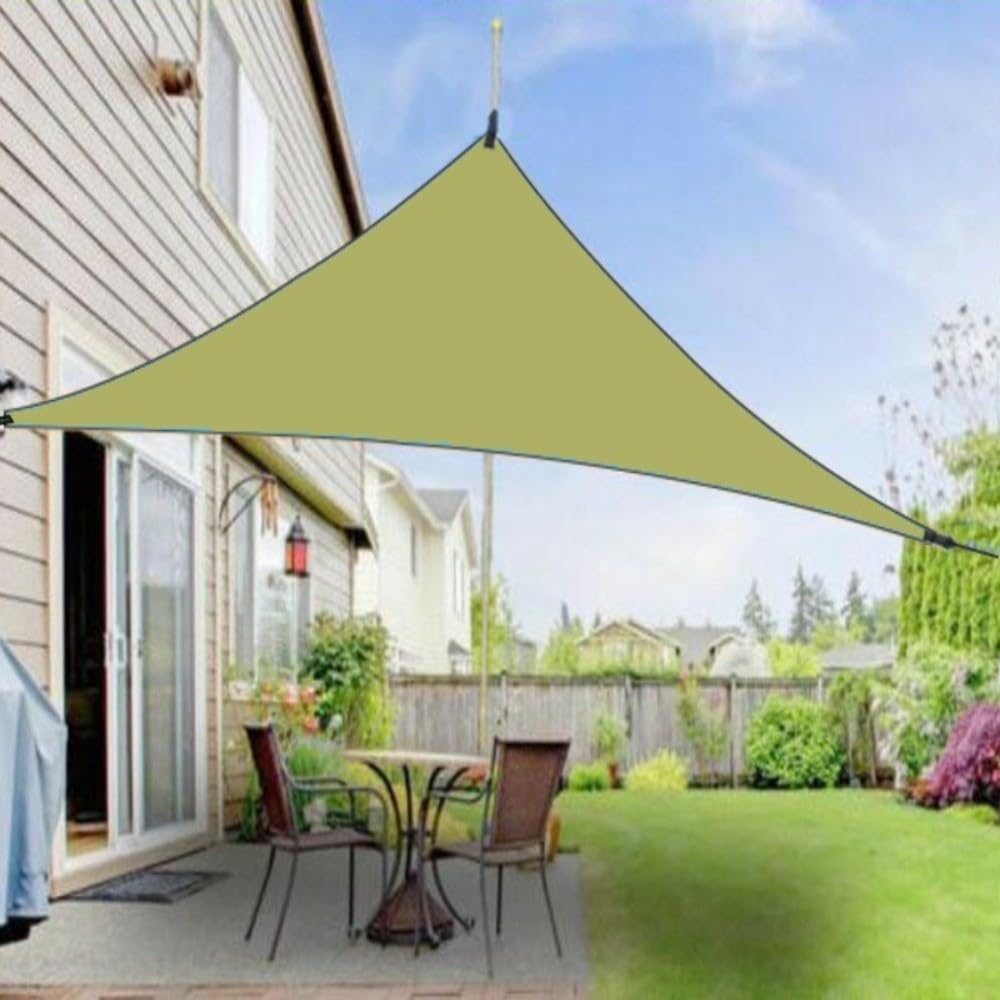 Triangle Sun Shade Sail 3x3m Waterproof UV Protection for Patio Pool Garden Awni
