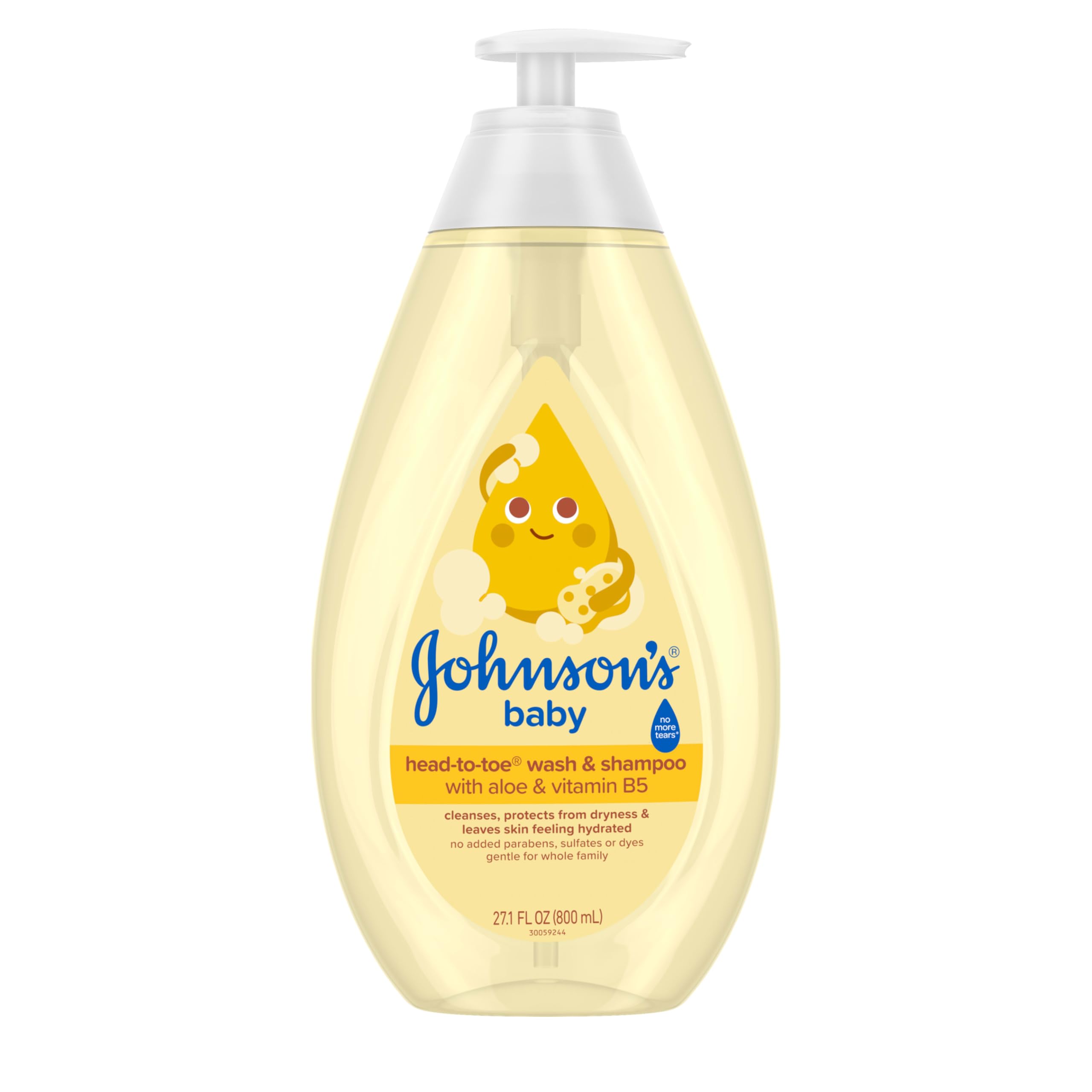 Johnson's Baby Head-to-Toe Wash & Shampoo, Tear Free, 27.1 fl. oz | Aloe & Vitam