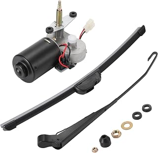 OFIG Electric UTV Windshield Wiper Kit, Universal 12V UTV Electric Windshield Wiper Motor Kit Compatible with Polaris RZR Ranger Mule Teryx, 16" Windshield Wiper Blade, 90 Degree Wipe Motor