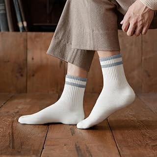 2/5/10 Pairs Athletic Running Socks Comfortable Casual Striped Socks for Men Women