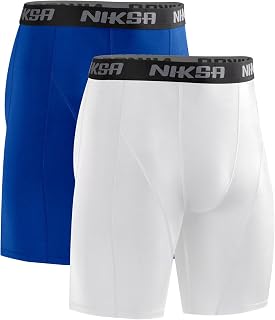 Niksa Men's Compression Shorts, Pack of 1 or 2 Pieces, Functional Underwear for Men, Running Underwear, Breathable and Quick Drying
