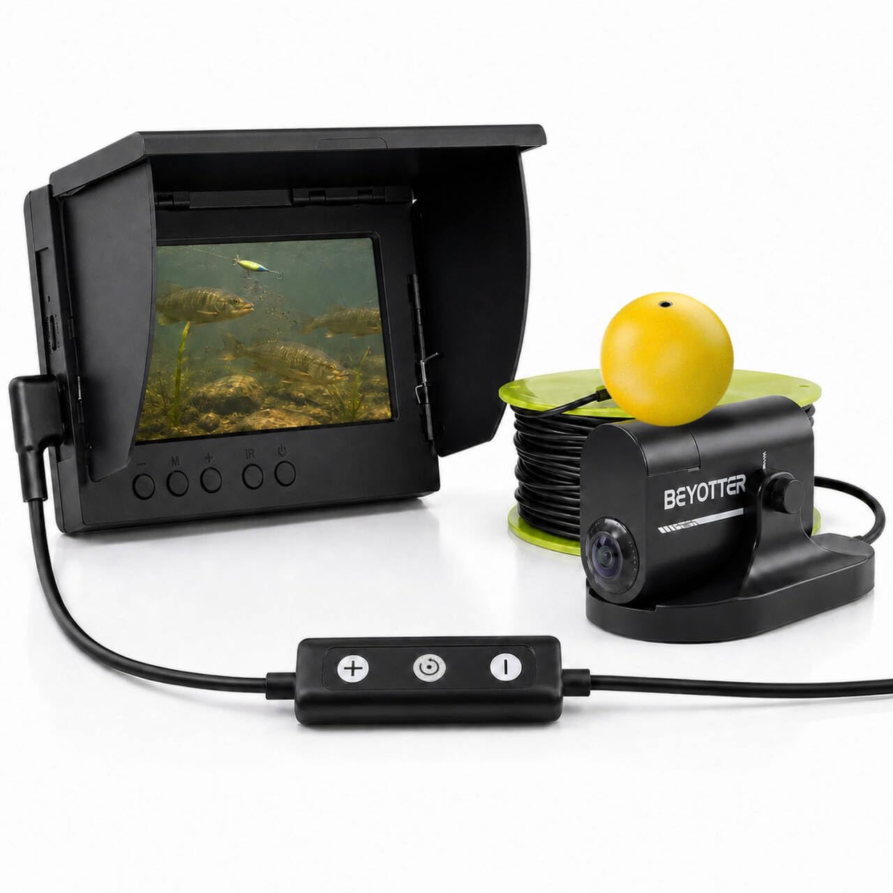BEYOTTER Underwater Fishing Camera with Controllable Elevating Winch, Portable H