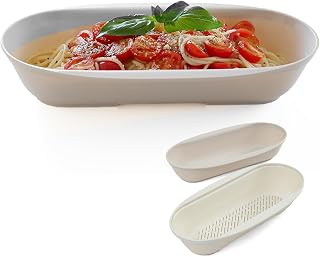 Astro Made in Japan Microwave Cooking Pasta Bowl & Colander Beige Microwave Pasta Dish Becomes Plate Cooking Appliance Pasta Maker Easy Time-saving Cooking Utensils Steam Pasta 510-52