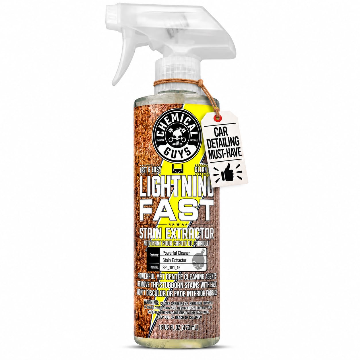 Chemical Guys, Lightning Fast Carpet & Upholstery Stain Extractor, 16 oz | Tackl