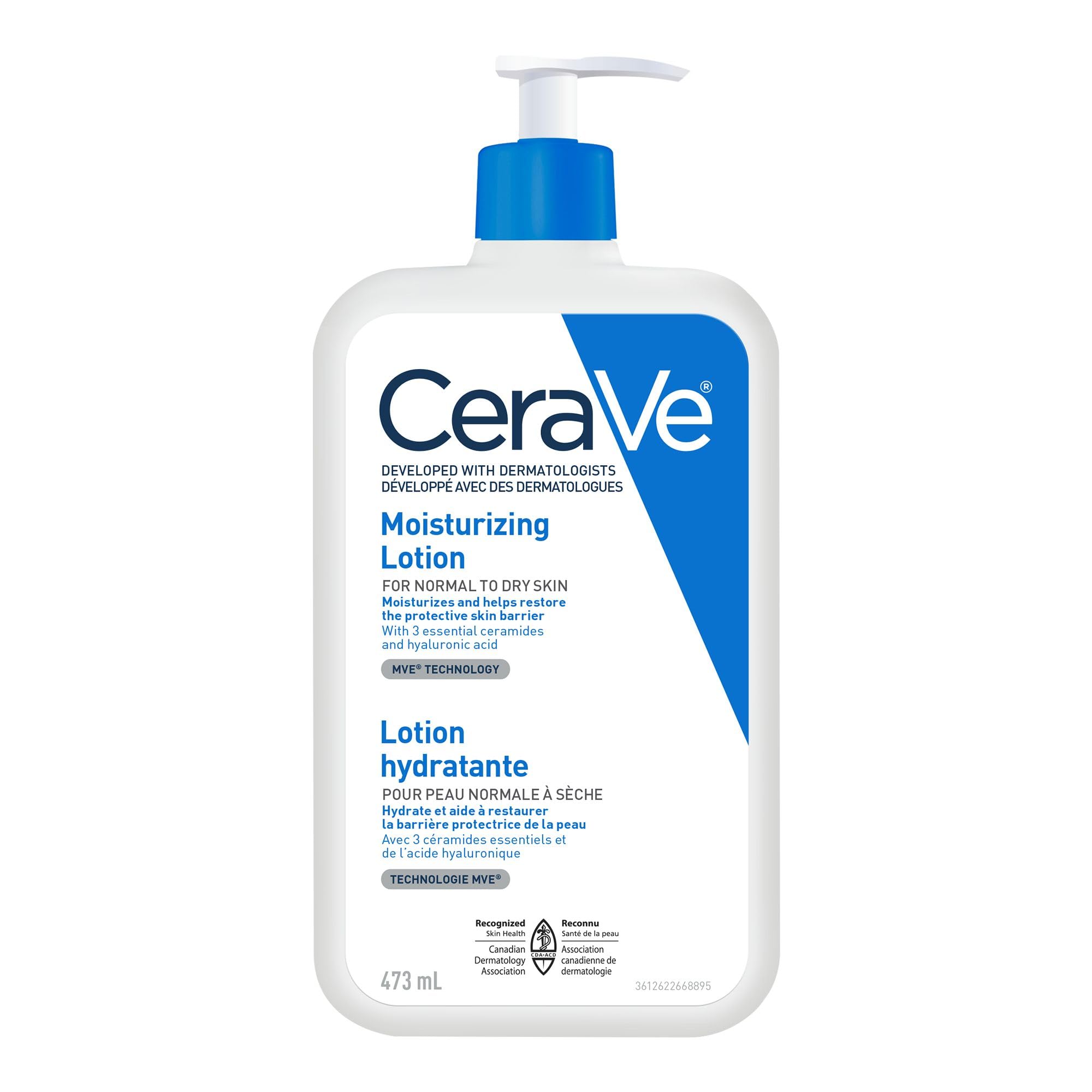 CeraVe Moisturizing Lotion for Normal to Dry Skin, Face & Body, 473mL | Light, N