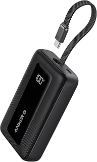 Anker Power Bank,10,000mAh 30W with USB-C Travel Essential Portable Charger | 30W Portable Charger with USB-C Input and Output for iPhone 17 / 16, Galaxy, and More