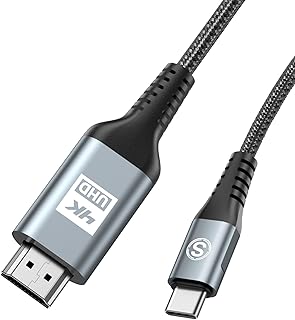 USB C to HDMI Cable 13ft [4K High Speed] USB Type C to HDMI Cable [Thunderbolt 3/4 Compatible] for iPhone 17 16 15 Pro Max Plus Air, MacBook iPad Pro/Air, Samsung S26 S25 S24 S23 S22