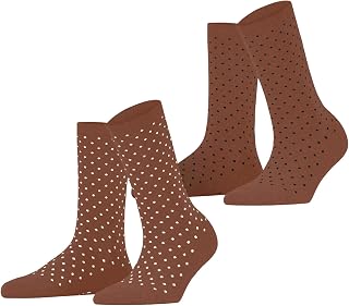 ESPRIT Women's Fine Dot 2-Pack Breathable Cotton Socks