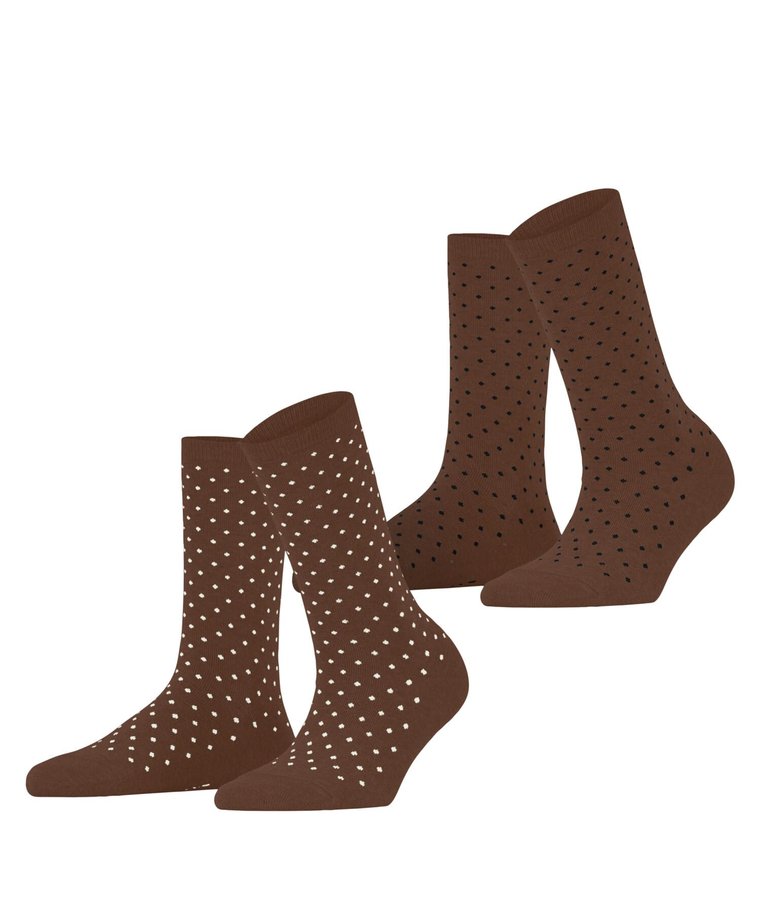 ESPRIT Women's Fine Dot 2-Pack Breathable Cotton Socks