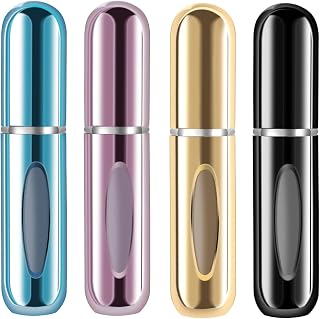 Yamadura Mini Refillable Perfume Portable Atomizer Bottle Refillable Perfume Spray, Refill Pump Case for Traveling and Outgoing (5ml, 4 Pack) 4