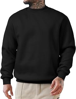 JMIERR Mens Casual Sweatshirts Fleece Crewneck Pullover