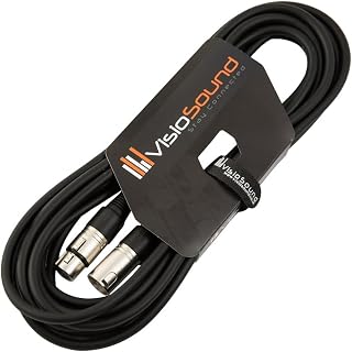 Male to Female XLR Mic Lead Balanced Microphone Patch Cable (Black, 6m) | Noiseless OFC Balanced Microphone, Signal, Audio, Patch Cable / 8 Colours
