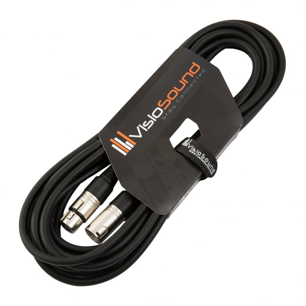 Male to Female XLR Mic Lead Balanced Microphone Patch Cable (Black, 6m) | Noisel