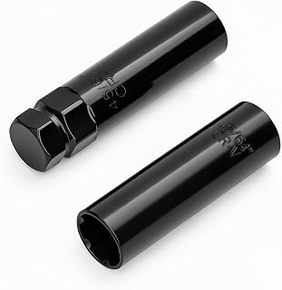 Dynofit 2PCS 6 Spline Lug Nut Socket Key,6 Point Tuner Socket for 13/16"(21mm) and 7/8"(22mm) Hex, 6 Spline Wheel Lock Key 1/2" Drive 45/64" for Gorilla 1378SD, Removes Aftermarket Lug Nuts