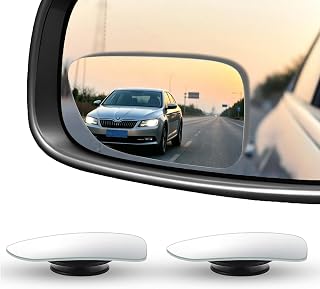 Yuiturt Blind Spot Mirrors for Cars Accessories 2 Pack | Frameless HD Convex Glass Wide Angle Rear View Mirror, 360° Rotatable Auxiliary Mirror for Women,Safe Driving