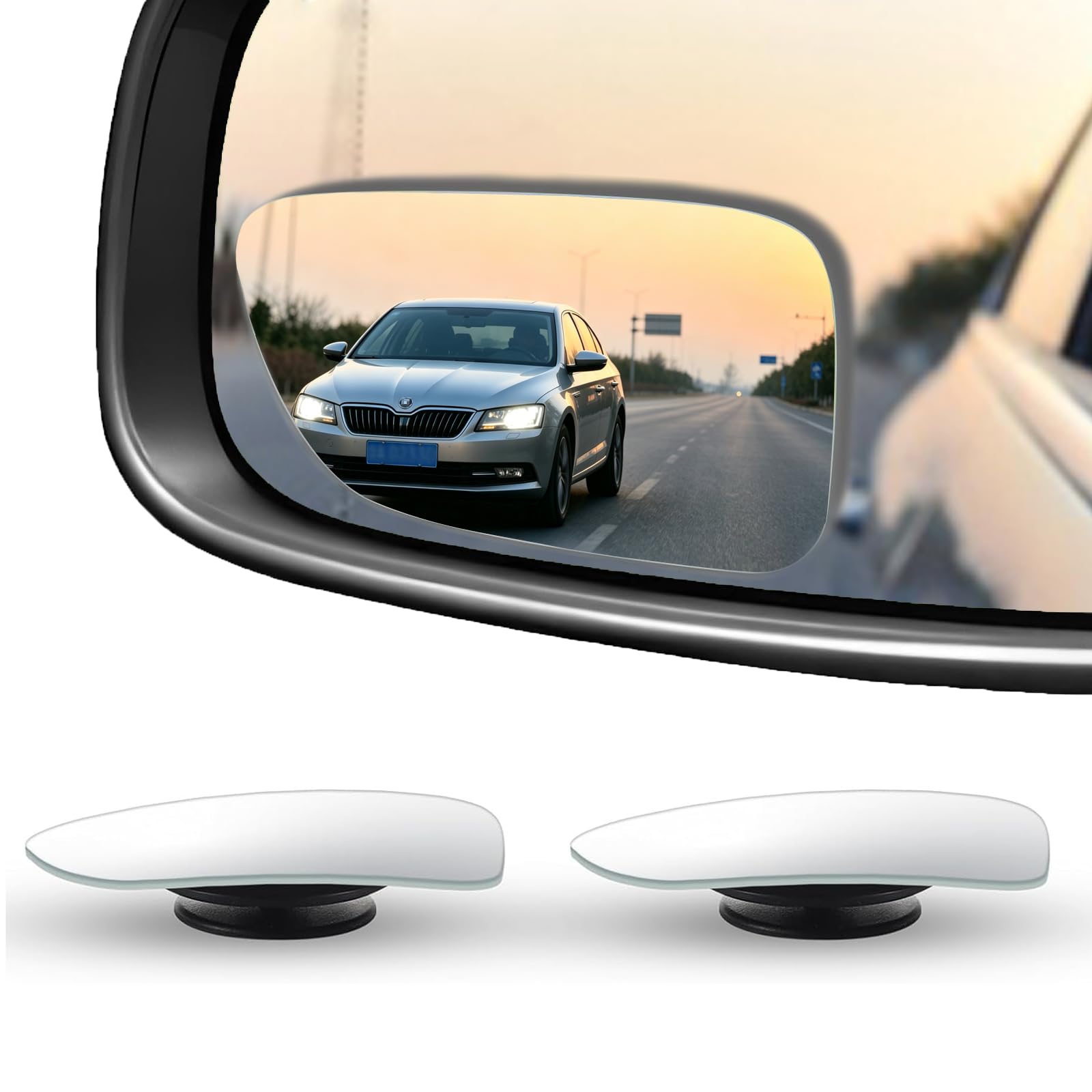 Yuiturt Blind Spot Mirrors for Cars Accessories 2 Pack | Frameless HD Convex Gla