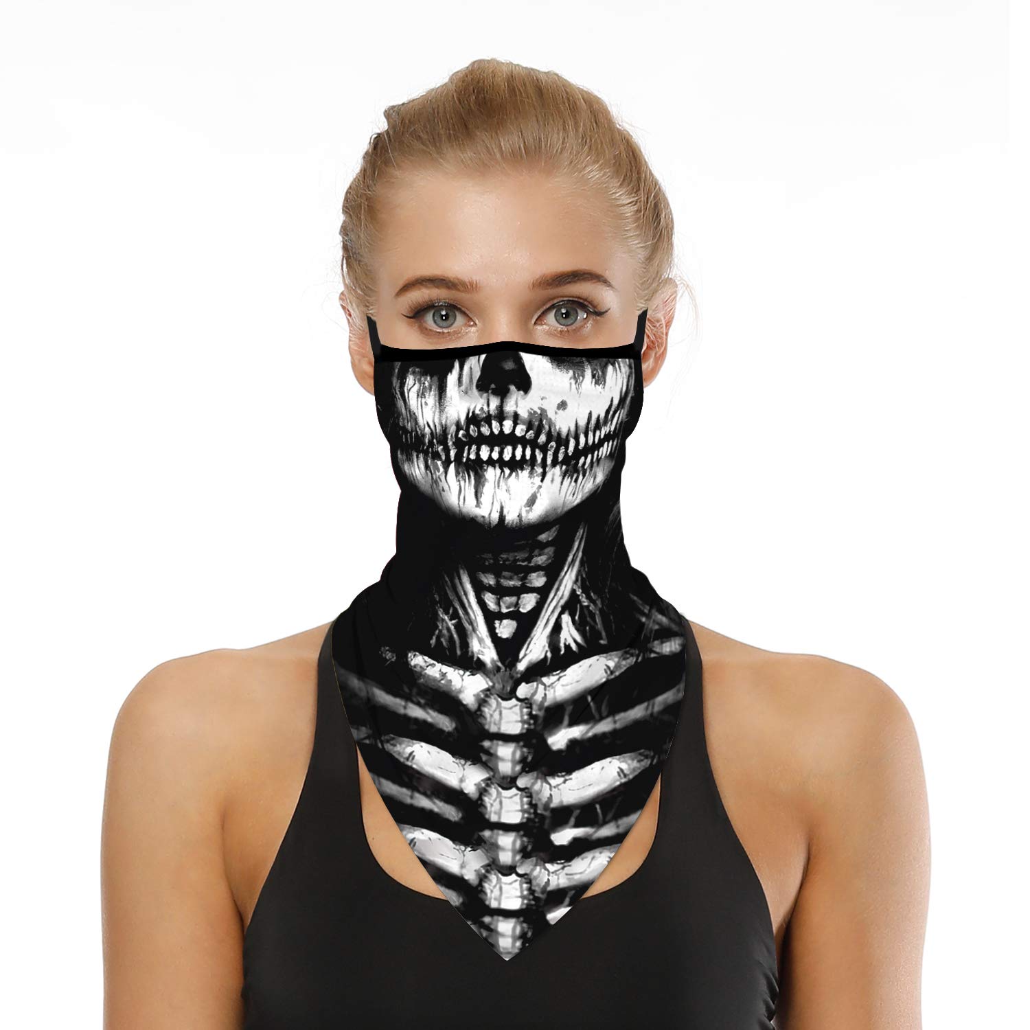 YAYOUREL Neck Gaiter Face Mask Covering Bandanas for Men Women Summer UV Face Sc