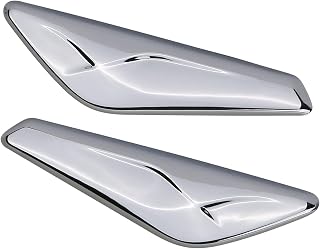 Front Fender Chrome Trim Finisher for Left Driver &amp; Right Passenger Side Fender Compatible with BMW X3 F25 X4 F26 2011 2012 2013 2014 2015 2016 2017 Replaces 51117338569 51117338570