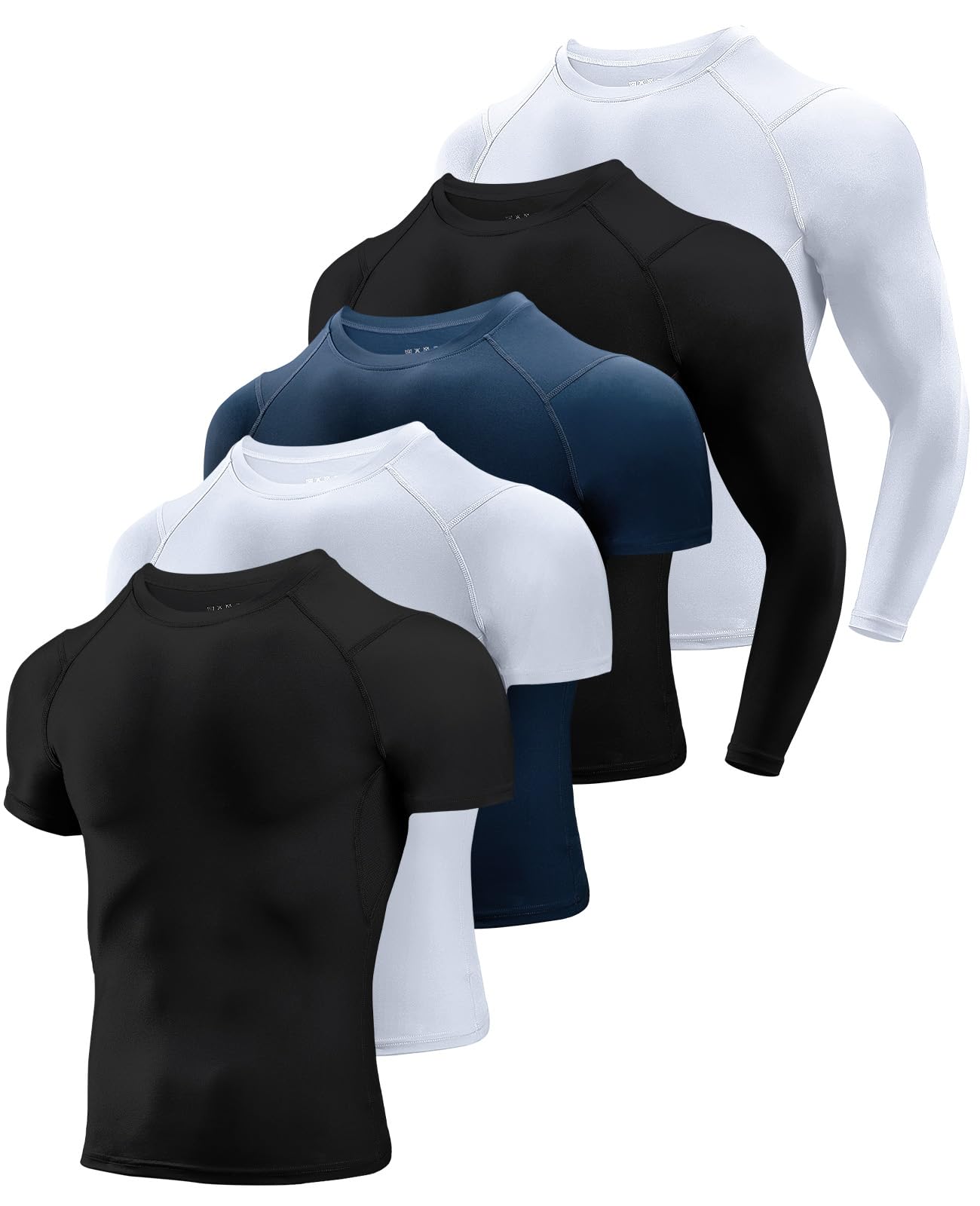 Niksa 2 Pieces Fitness T-Shirts Compression Sports Clothing Long Sleeve Men for 