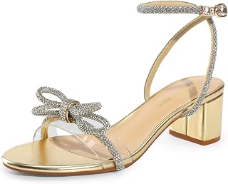 DREAM PAIRS Women's Kitten Heel Small Heel Sandals
