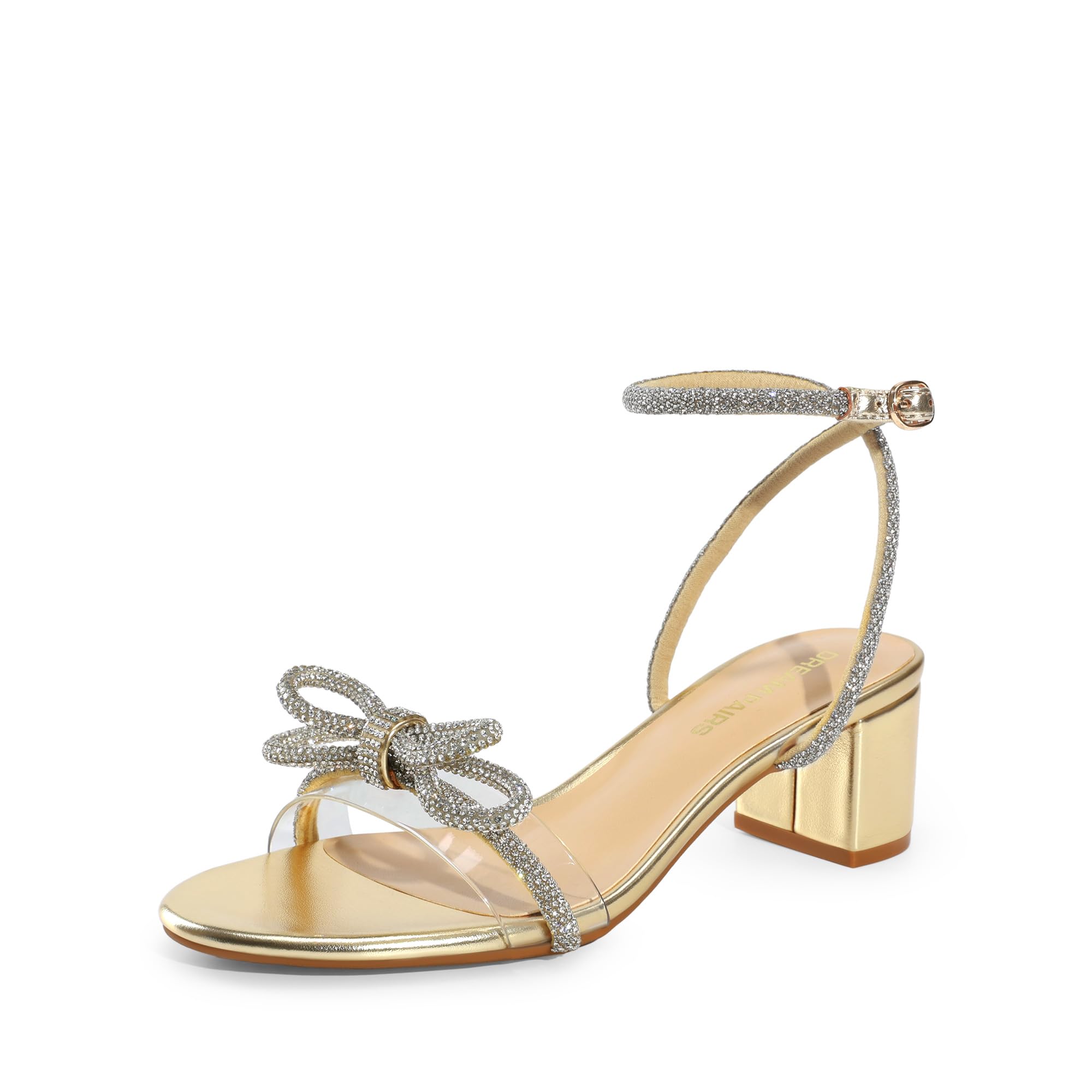 DREAM PAIRS Women's Kitten Heel Small Heel Sandals