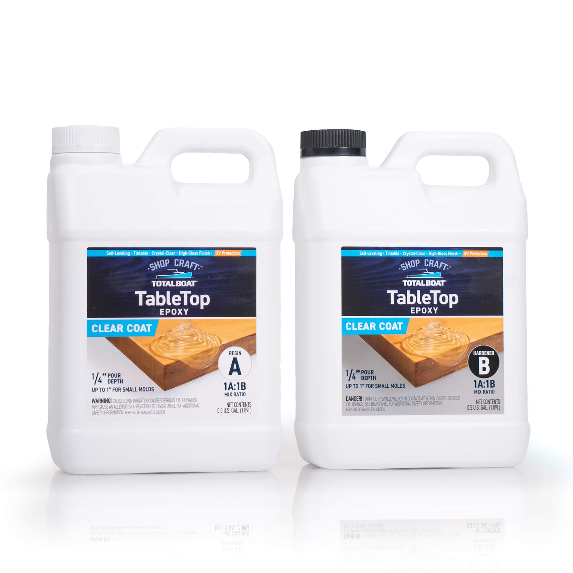 TotalBoat Table Top Epoxy Resin - 1 Gallon Kit for Bars and Countertops | Two-Pa