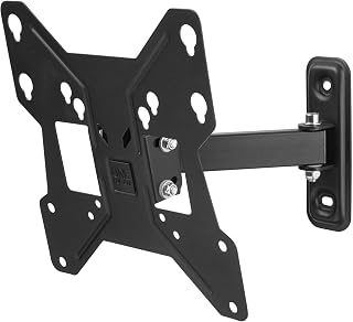 One For All TV Bracket – Swivel (90°) Wall Mount – Screen size 13-43 Inch - For All types of TVs (LED LCD Plasma) – Max Weight 30kgs – VESA 75x75 to 200x200 - Black – WM2241
