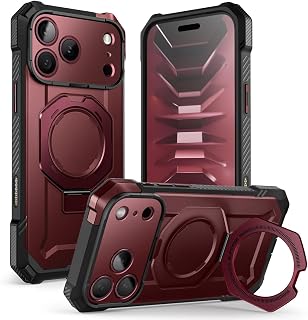 SUPCASE for iPhone 18 Pro Case / 17 Pro Case with Stand, Burgundy