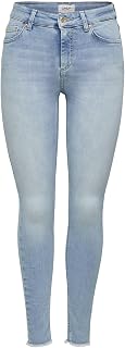 Only Onlblush Mid Sk Ank Raw Rea0730noos Women's Skinny Jeans