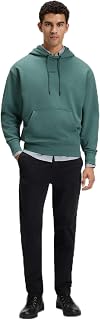BOSS Cotton Fleece Hoodie with Printed Logo