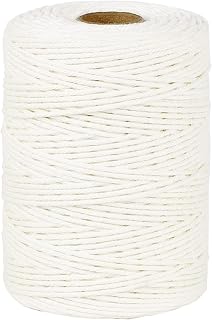 PerkHomy Cotton Butchers Twine 700Ft 2mm Cooking String for Kitchen Crafts | 100% Natural Fiber, Oven Heat Resistant, Strong Knot Hold, Tangle Free Roll, Easy Cuttable