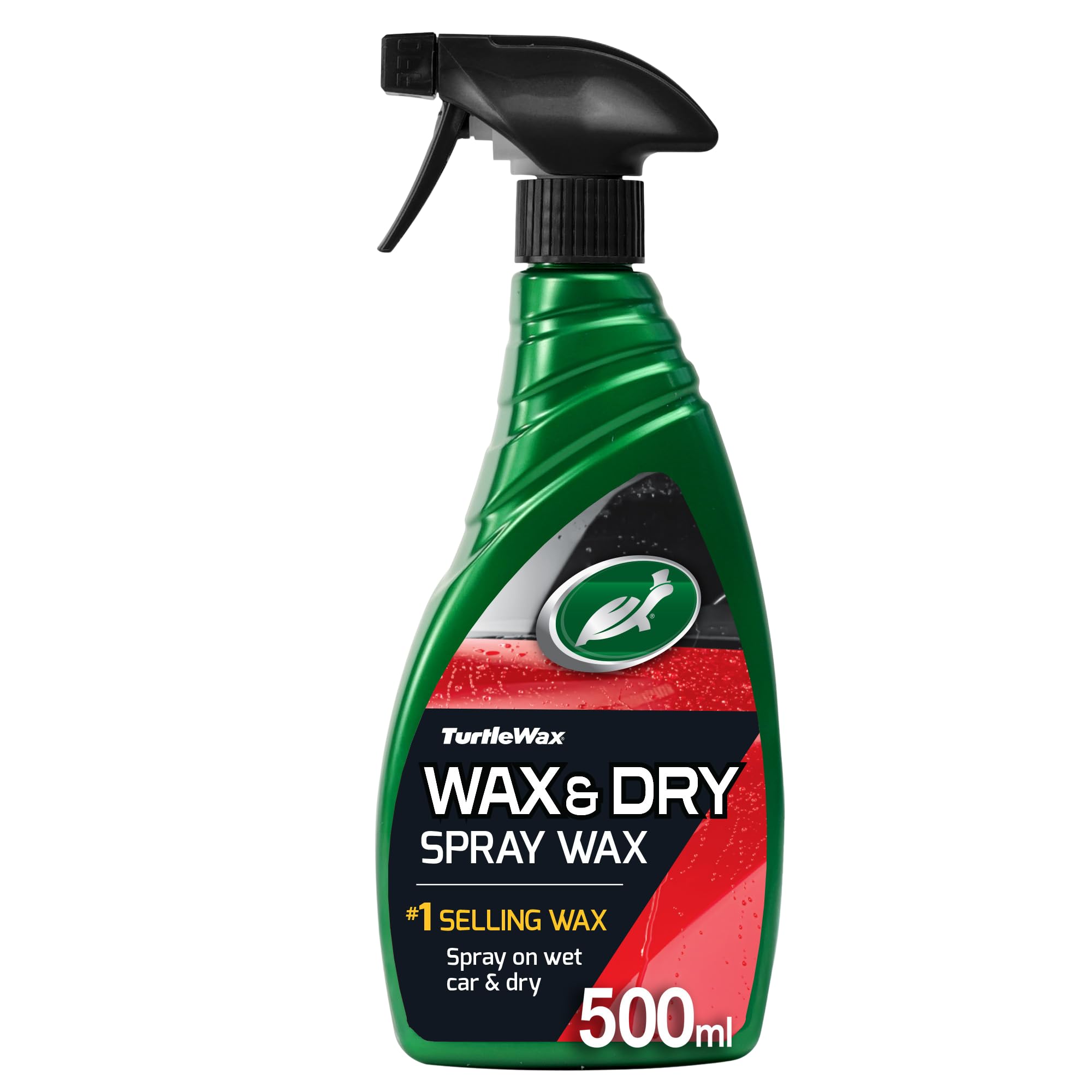 Turtle Wax 51800 Wax and Dry Car Spray Wax - 500ml, Easy One-Step Shine & Protec